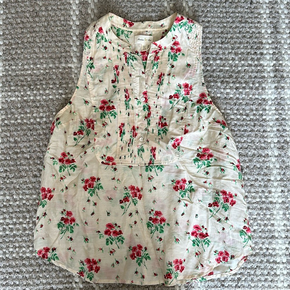 Anthropologie Floral Blouse